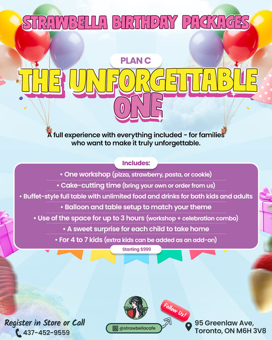 Birthday Packages PLAN C - The Unforgettable One