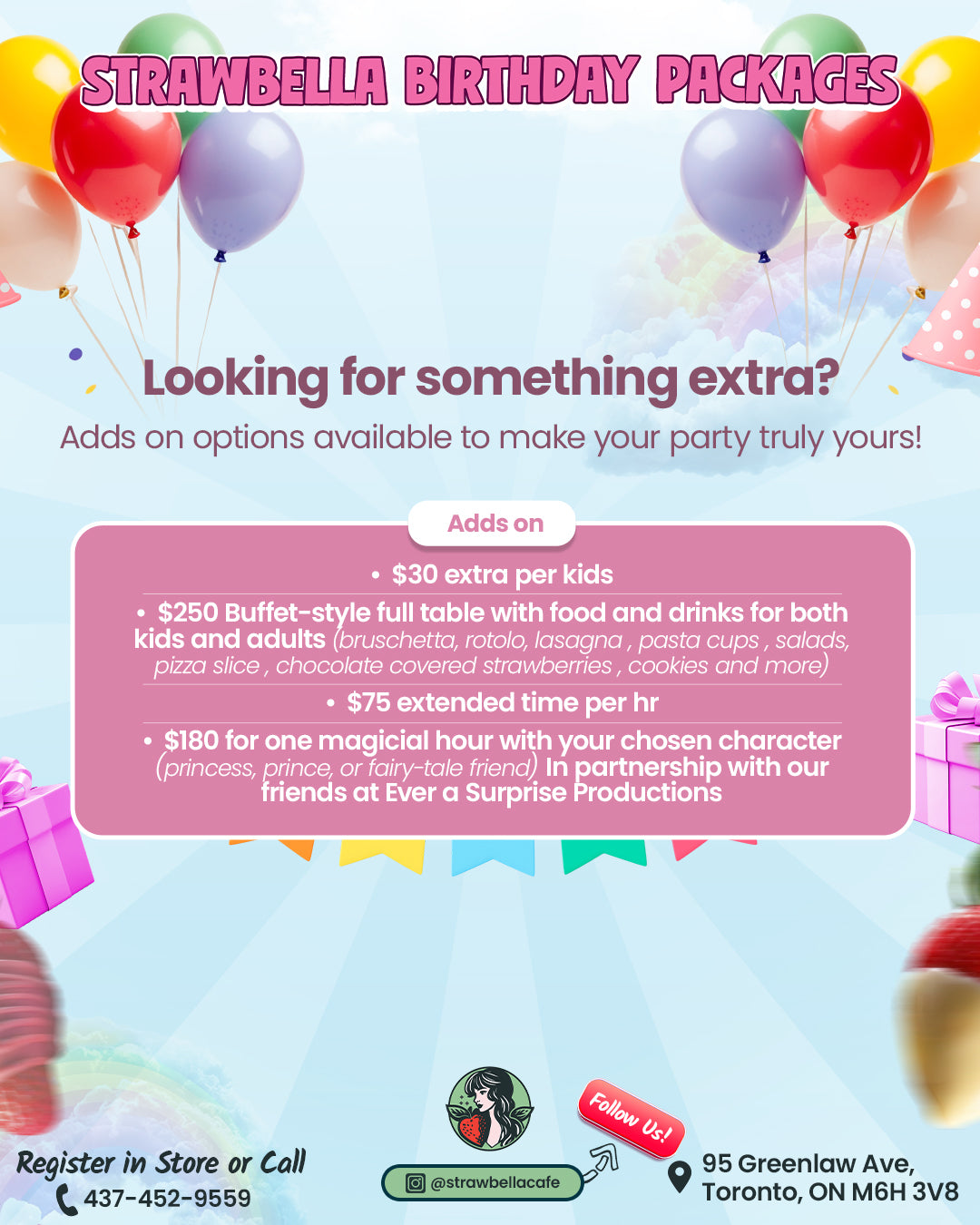 Birthday Packages PLAN A- The Sweet One