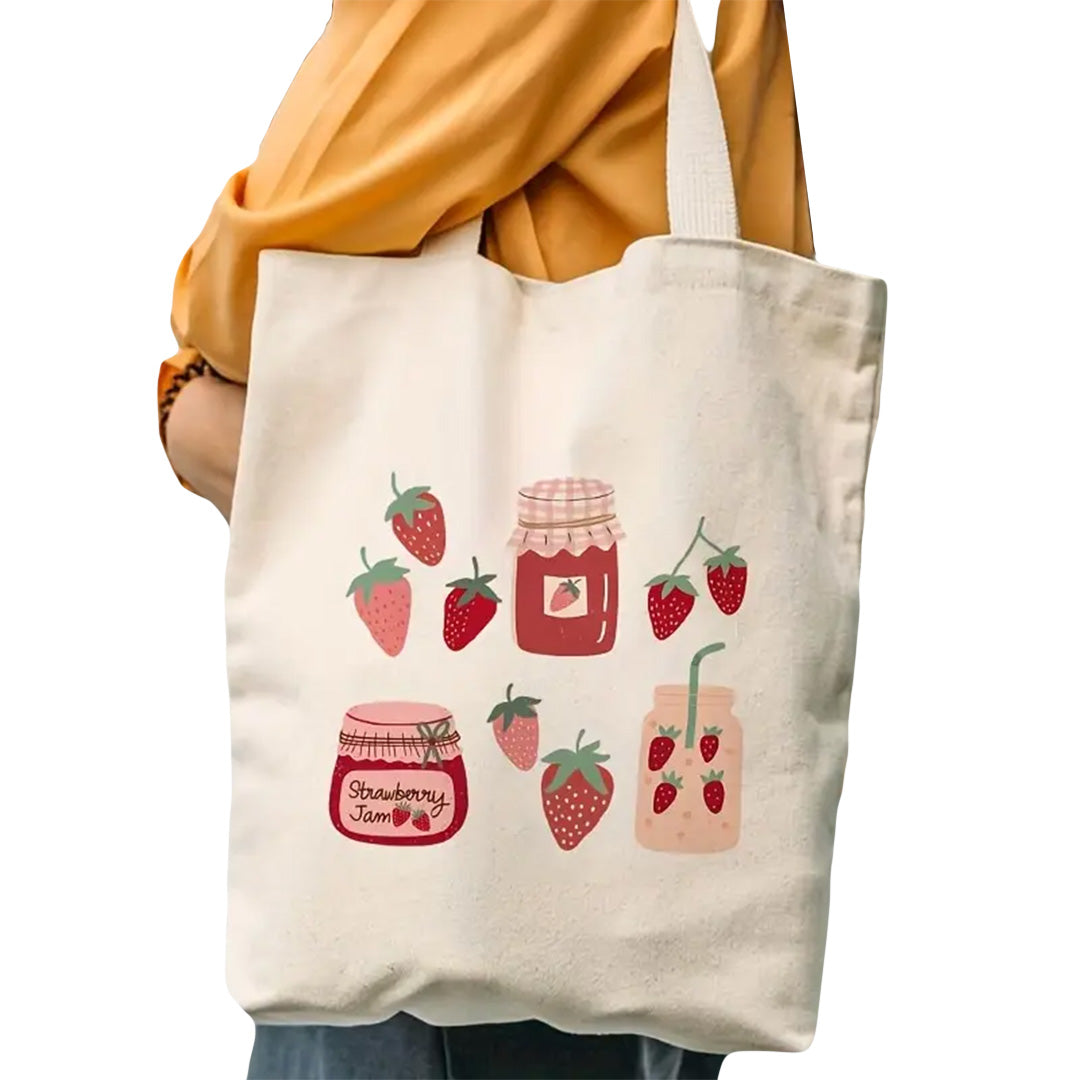 Strawberry Canvas Tote Bag