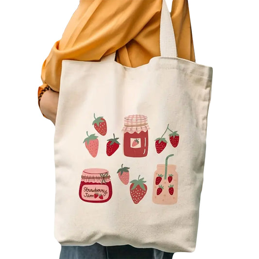 Strawberry Canvas Tote Bag