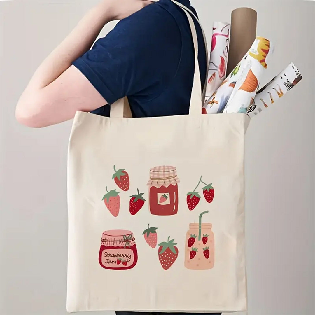 Strawberry Canvas Tote Bag