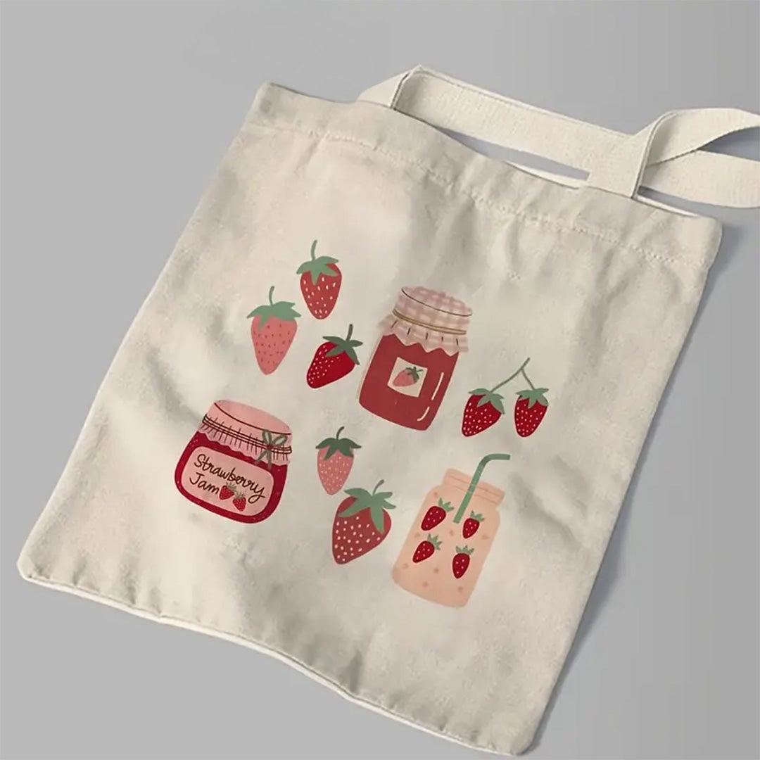 Strawberry Canvas Tote Bag