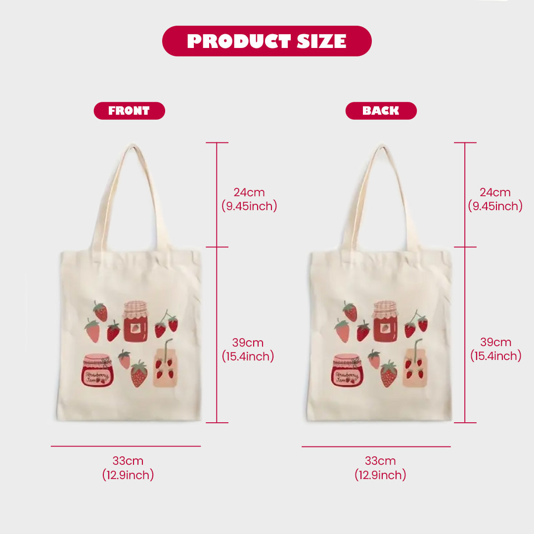 Strawberry Canvas Tote Bag
